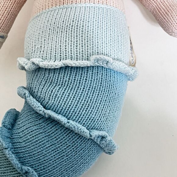 Cuddle + Kind Skye the Mermaid Plush Knit Handmade Doll 20" - Picture 10 of 16